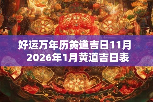 好运万年历黄道吉日11月 2026年1月黄道吉日表 好运万年历黄道吉日11月 2026年1月黄道吉日表