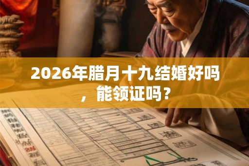 2026年腊月十九结婚好吗，能领证吗？