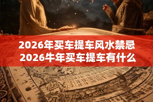 2026年买车提车风水禁忌 2026牛年买车提车有什么讲究