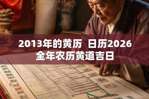 2013年的黄历  日历2026全年农历黄道吉日