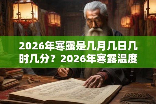 2026年寒露是几月几日几时几分？2026年寒露温度大约是多少度？