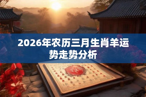 2026年农历三月生肖羊运势走势分析