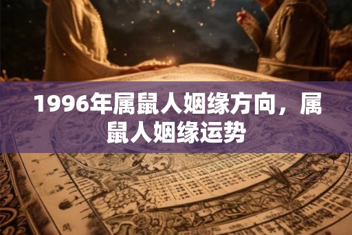 1996年属鼠人姻缘方向，属鼠人姻缘运势