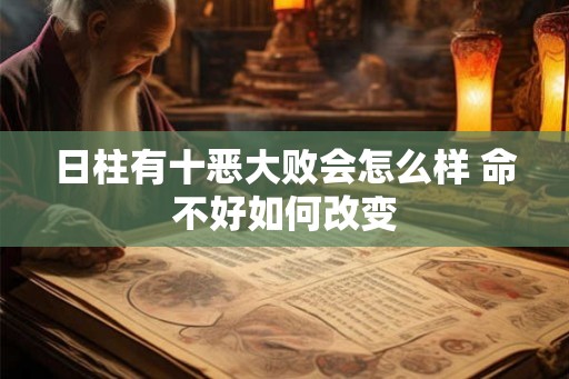 日柱有十恶大败会怎么样 命不好如何改变
