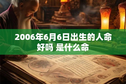 2006年6月6日出生的人命好吗 是什么命