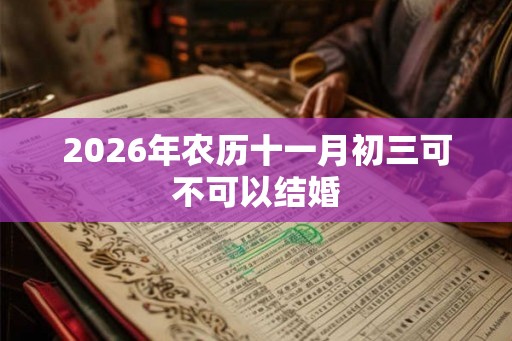 2026年农历十一月初三可不可以结婚