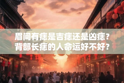 眉间有痣是吉痣还是凶痣？背部长痣的人命运好不好？