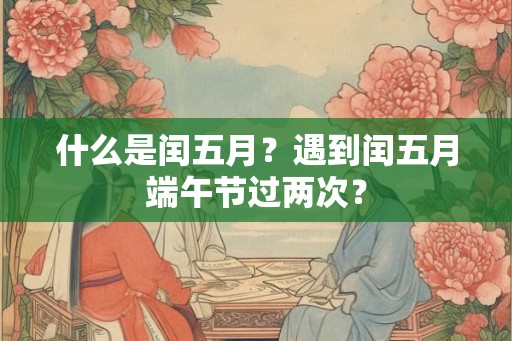 什么是闰五月？遇到闰五月端午节过两次？