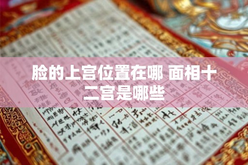 脸的上宫位置在哪 面相十二宫是哪些