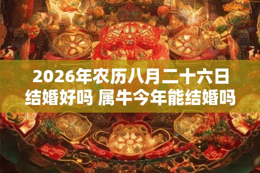 2026年农历八月二十六日结婚好吗 属牛今年能结婚吗 2026年农历八月二十六日结婚好吗 属牛今年能结婚吗