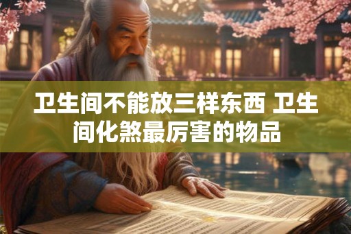 卫生间不能放三样东西 卫生间化煞最厉害的物品