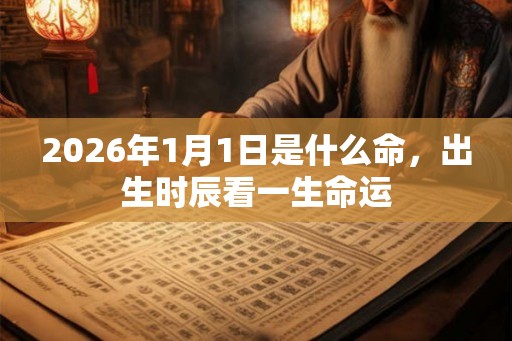 2026年1月1日是什么命，出生时辰看一生命运