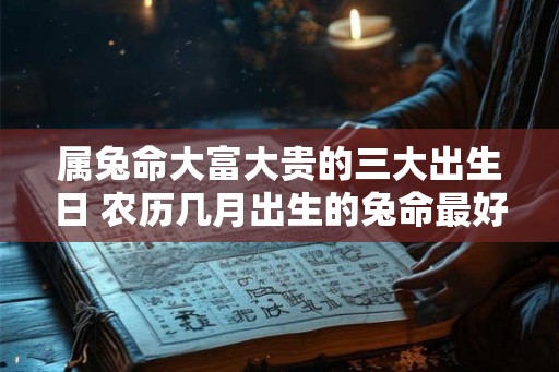 属兔命大富大贵的三大出生日 农历几月出生的兔命最好