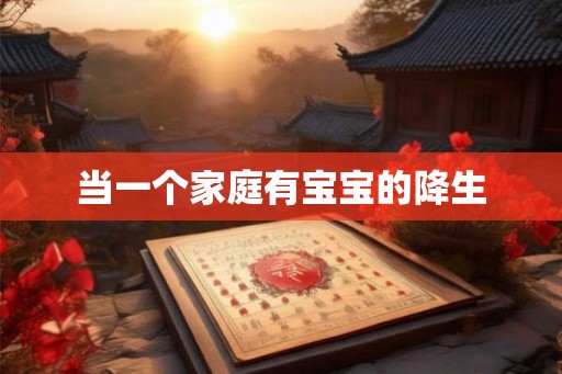 当一个家庭有宝宝的降生
