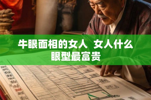 牛眼面相的女人  女人什么眼型最富贵