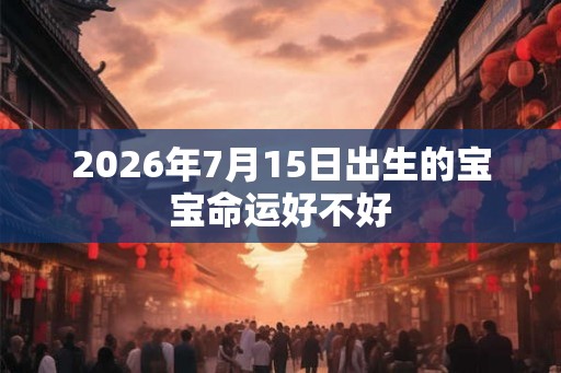 2026年7月15日出生的宝宝命运好不好