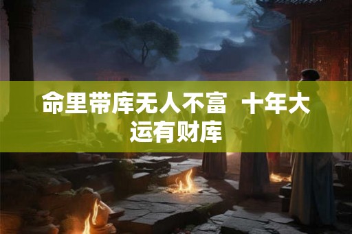 命里带库无人不富 十年大运有财库 命里带库无人不富 十年大运有财库