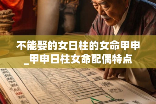 不能娶的女日柱的女命甲申_甲申日柱女命配偶特点 不能娶的女日柱的女命甲申_甲申日柱女命配偶特点