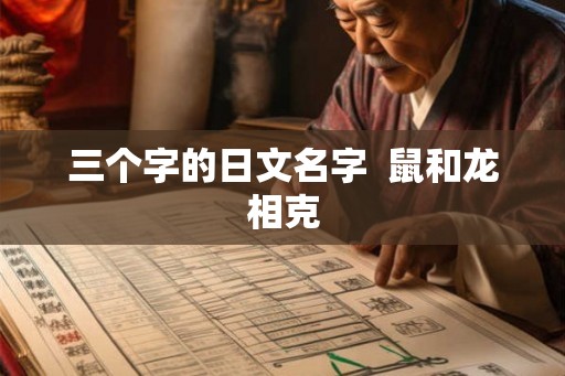 三个字的日文名字  鼠和龙相克