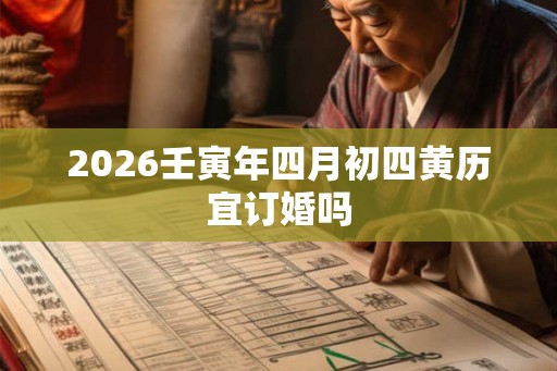 2026壬寅年四月初四黄历宜订婚吗