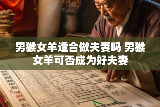 男猴女羊适合做夫妻吗 男猴女羊可否成为好夫妻
