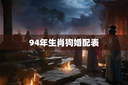 94年生肖狗婚配表