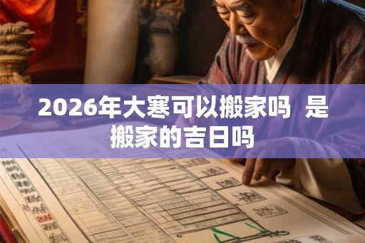 2026年大寒可以搬家吗  是搬家的吉日吗