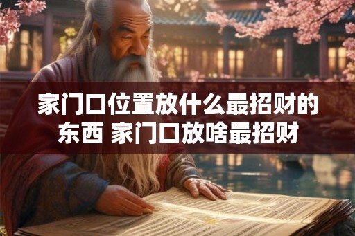 家门口位置放什么最招财的东西 家门口放啥最招财
