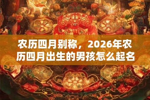 农历四月别称，2026年农历四月出生的男孩怎么起名字？