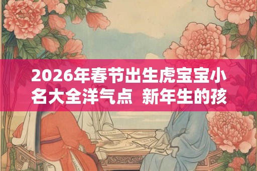 2026年春节出生虎宝宝小名大全洋气点  新年生的孩子小名怎么取
