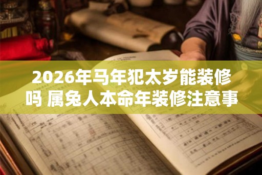 2026年马年犯太岁能装修吗 属兔人本命年装修注意事项