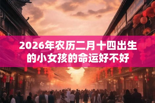 2026年农历二月十四出生的小女孩的命运好不好