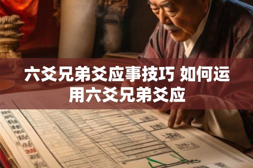 六爻兄弟爻应事技巧 如何运用六爻兄弟爻应
