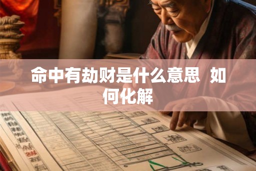命中有劫财是什么意思 如何化解 命中有劫财是什么意思 如何化解