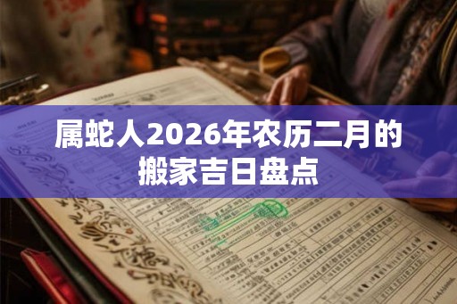 属蛇人2026年农历二月的搬家吉日盘点