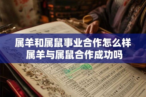 属羊和属鼠事业合作怎么样 属羊与属鼠合作成功吗