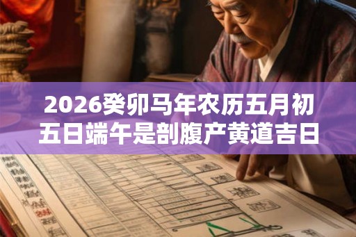 2026癸卯马年农历五月初五日端午是剖腹产黄道吉日吗