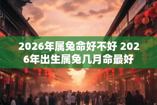 2026年属兔命好不好 2026年出生属兔几月命最好