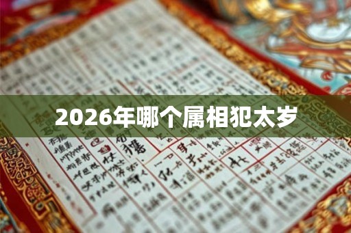2026年哪个属相犯太岁