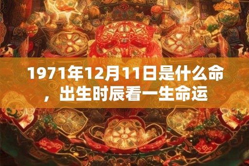 1971年12月11日是什么命，出生时辰看一生命运