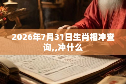 2026年7月31日生肖相冲查询,,冲什么