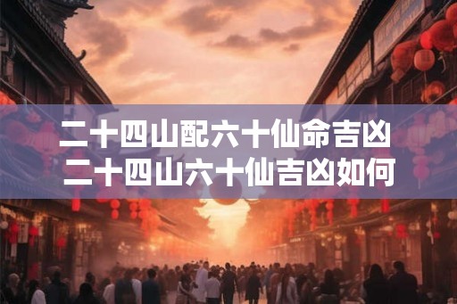 二十四山配六十仙命吉凶 二十四山六十仙吉凶如何