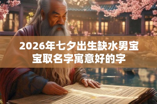 2026年七夕出生缺水男宝宝取名字寓意好的字