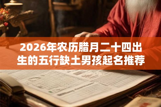 2026年农历腊月二十四出生的五行缺土男孩起名推荐