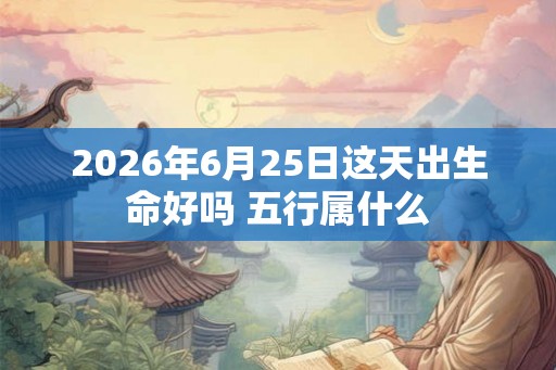2026年6月25日这天出生命好吗 五行属什么