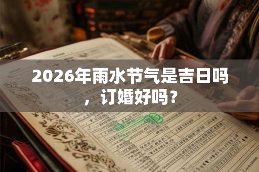 2026年雨水节气是吉日吗，订婚好吗？