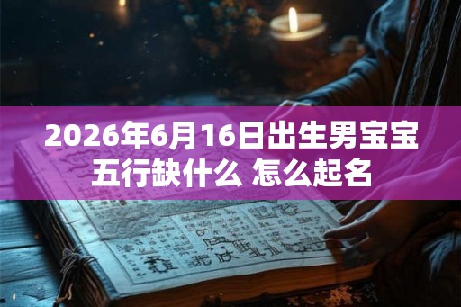 2026年6月16日出生男宝宝五行缺什么 怎么起名