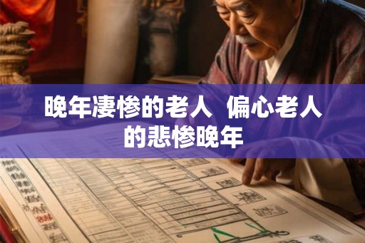 晚年凄惨的老人  偏心老人的悲惨晚年