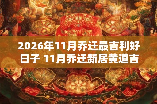 2026年11月乔迁最吉利好日子 11月乔迁新居黄道吉日