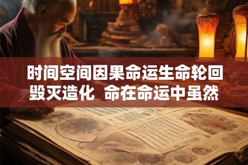 时间空间因果命运生命轮回毁灭造化  命在命运中虽然造化来捉弄